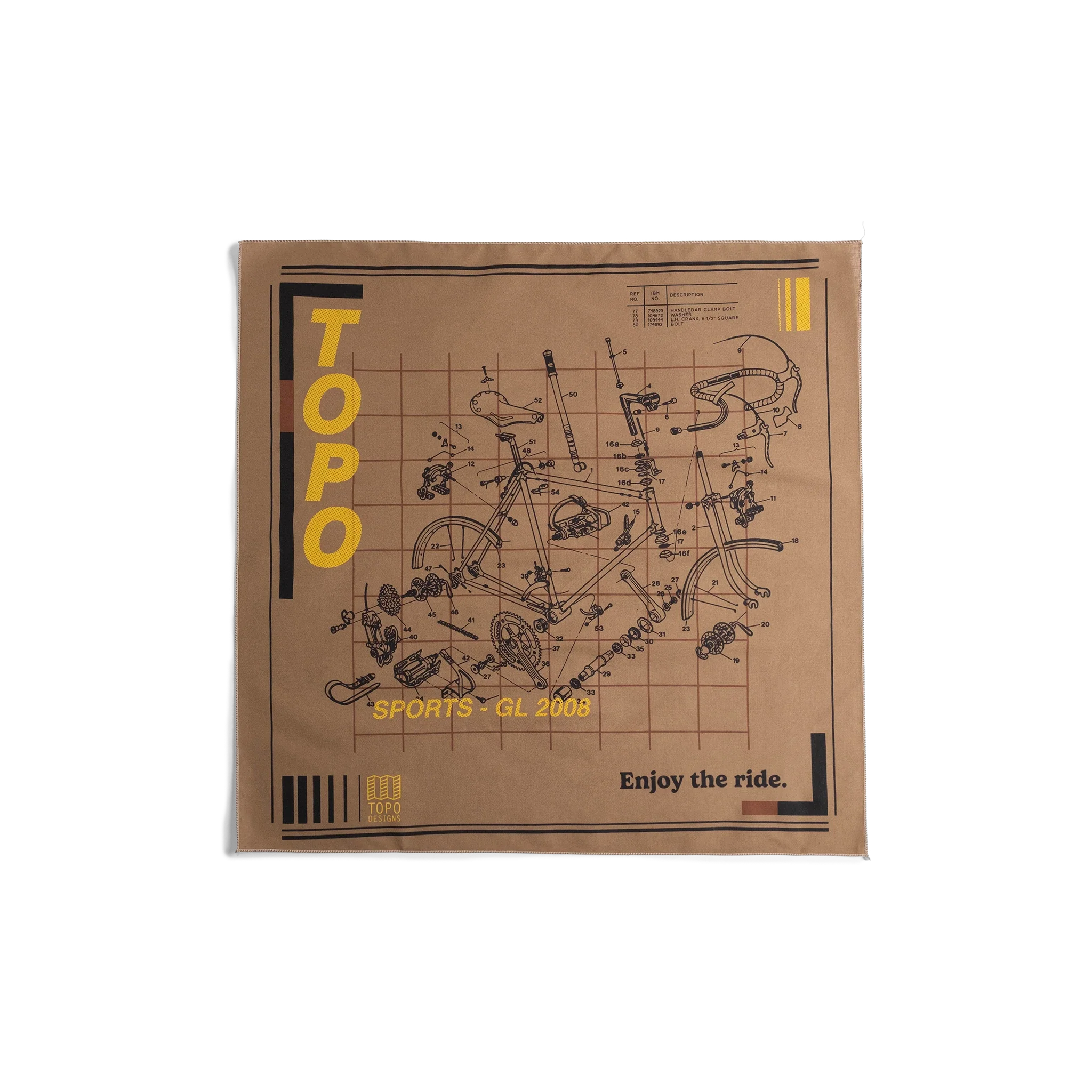 Topo Designs x Pine Printshop Enjoy The Ride Bandana